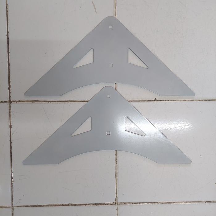 Gambar Standing Bracket / Bracket Kaki Slim Light Box - Neon Box Tipis - abu abu silver dari SLIMLITE undefined Tokopedia