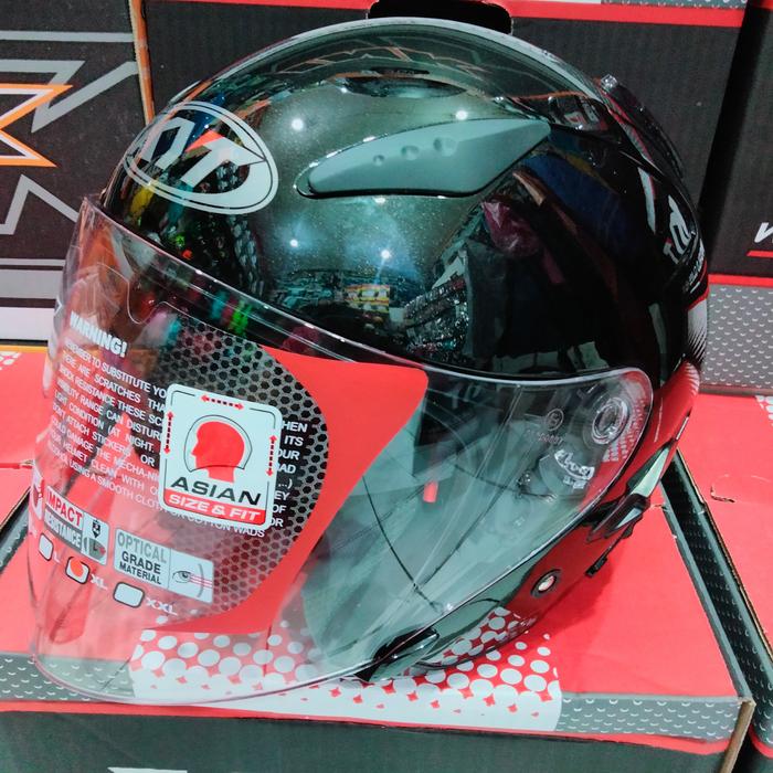 Gambar helm KYT galaxy R flat solid black glosy - hitam glosy, M dari MR store.20 undefined Tokopedia