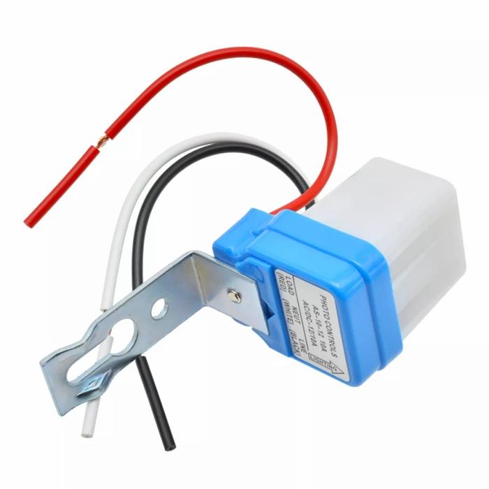 Sensor Photosel lampu AC/DC 12V/24VDC 220VAC Auto On Off Sensor Cahaya - AC 220