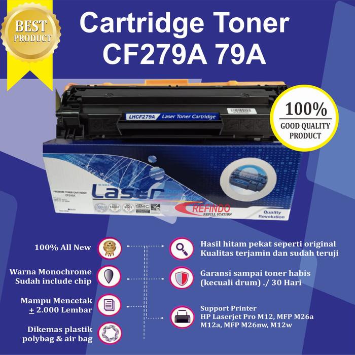 Gambar Toner Cartridge Compatible HP79A HP 79a CF279A Printer M12a M12w M26a dari Refindo Refill Station undefined Tokopedia