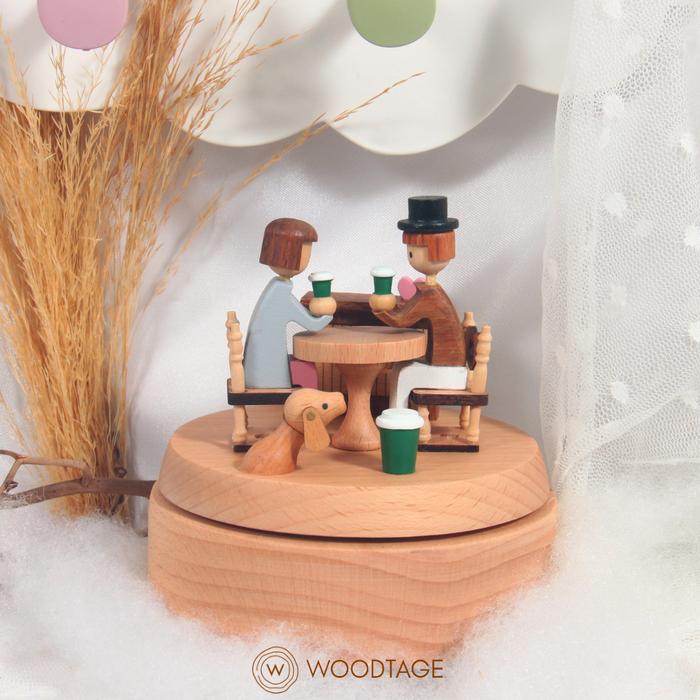 Gambar Kotak musik kayu - Cadenza, Thus Love Begins - La Vie en Rose dari Woodtage undefined Tokopedia