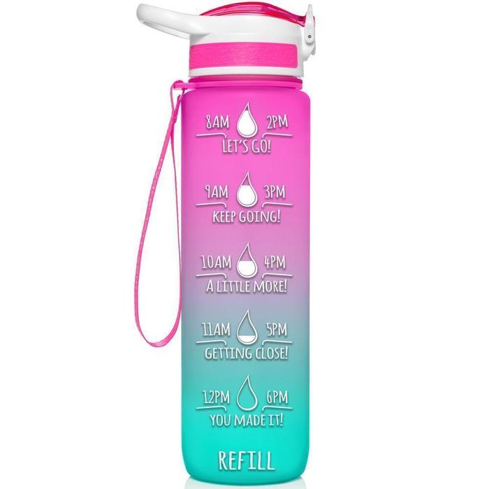 Gambar Hydro Mate Water Bottle With Straw 1L - SERIES - Pink Mint dari Elsajoishop undefined Tokopedia