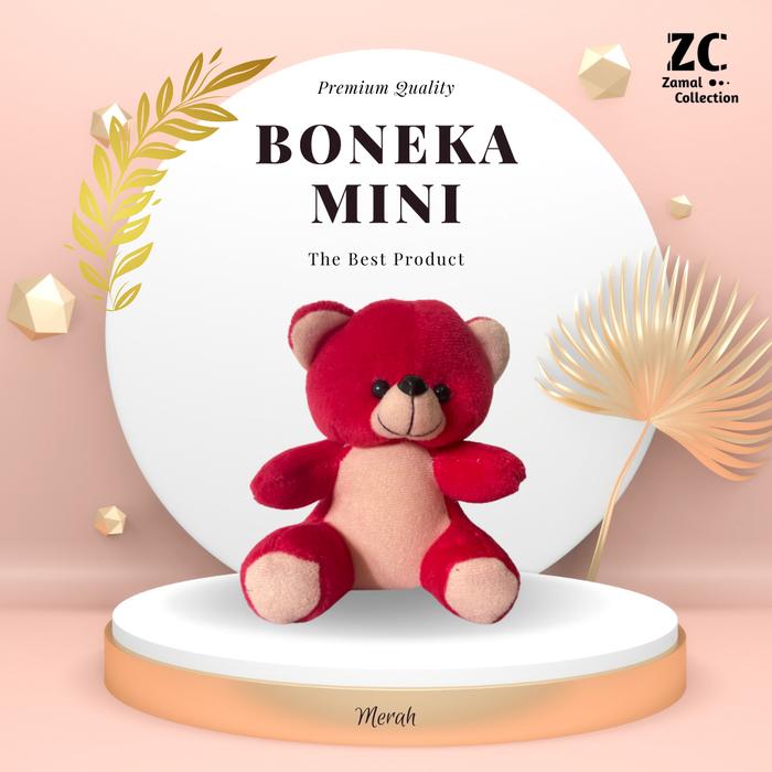 Gambar boneka bear mini - Merah dari ID One Shop undefined Tokopedia