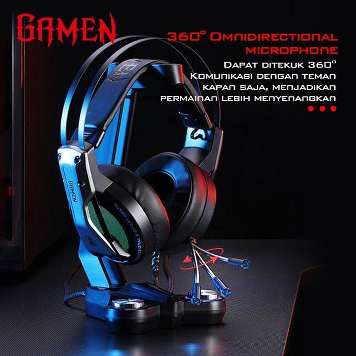 Gambar Headset Gaming GAMEN GH1500 3.5mm Audio Jack Input RGB LED Light Wire dari STONES ACC 89A undefined Tokopedia
