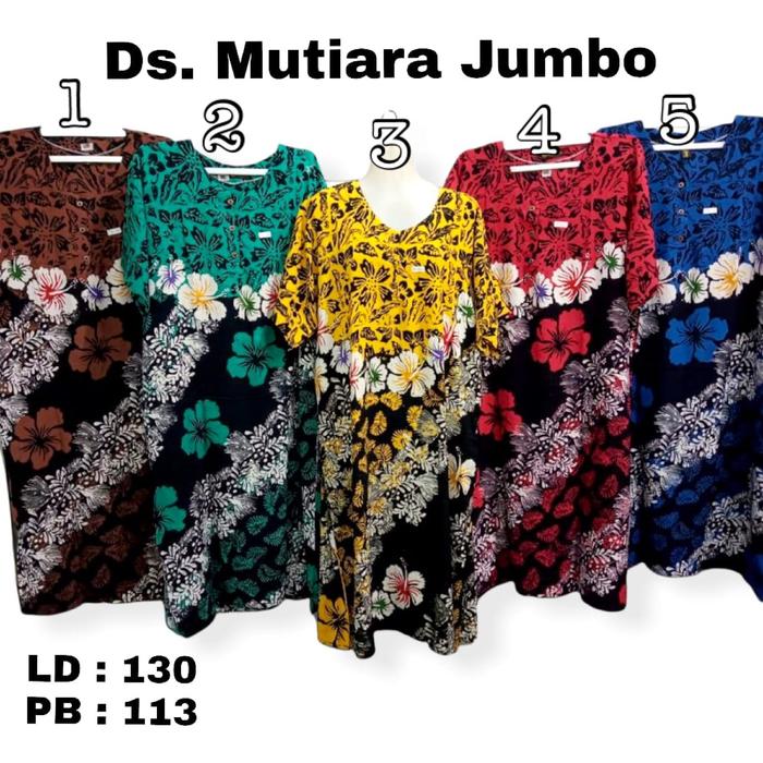 Gambar Daster Jumbo Batik Cap Nyaman dan Awet - Bunga, 4 dari batikatikibrahim undefined Tokopedia