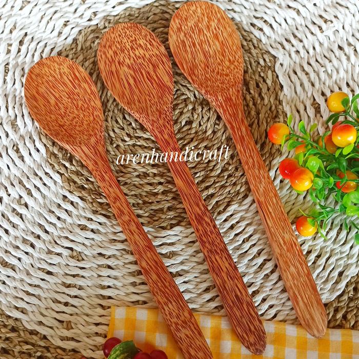 Gambar peralatan dapur kayu kelapa - sendok spatula dari Aren Handicraft undefined 5 Tokopedia