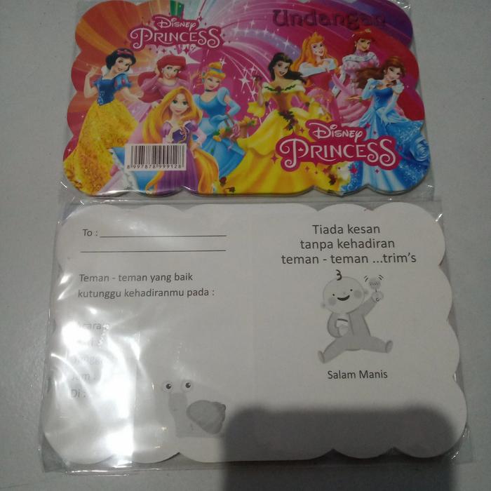 Gambar KARTU UNDANGAN ULANG TAHUN KARAKTER MURAAHH... - princess dari DAS-Store_NEW undefined Tokopedia