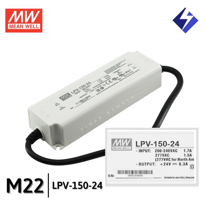Alimentation LED Mean Well XLG-150-24-A 150W 24V 6.25A IP67 - Transformateur Étanche Pour Bandeau LED, Projecteurs - Entrée Universelle 100-305VAC