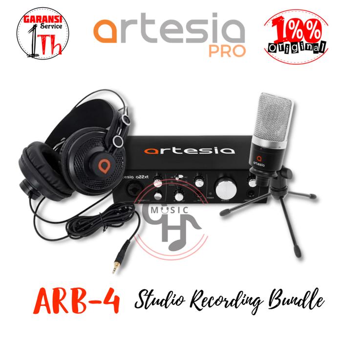 Gambar Artesia ARB-4 Recording Bundle Professional 24-bit USB Audio Interface dari CH MUSIC undefined Tokopedia