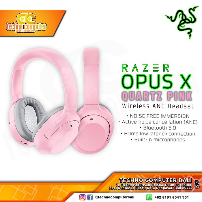 Gambar HEADSET Razer Opus X Wireless Low Latency Headset with ANC Technology - Merah Muda dari Techno Computer Bali undefined Tokopedia