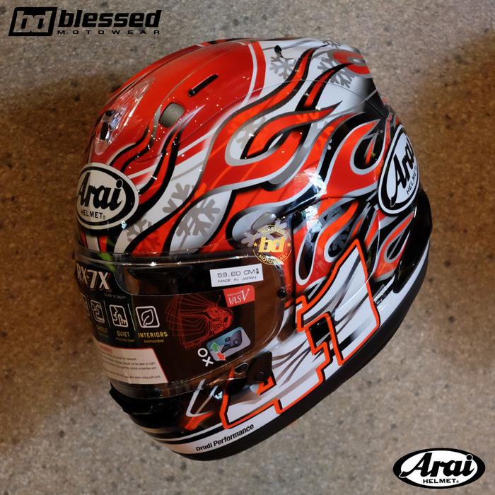 Arai RX7X Noriyuki Haga GP Fire Red 