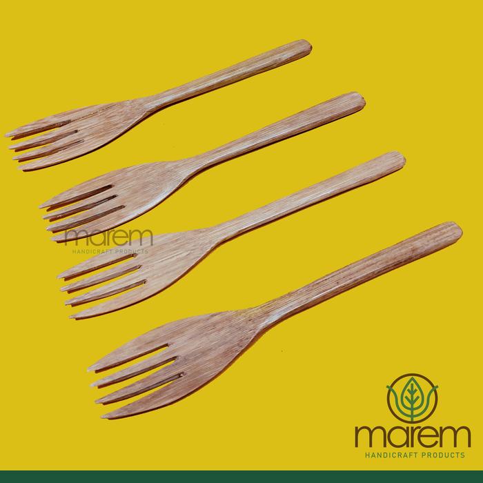 Gambar sendok garpu bambu pisau - GARPU dari marem.id jogja undefined Tokopedia