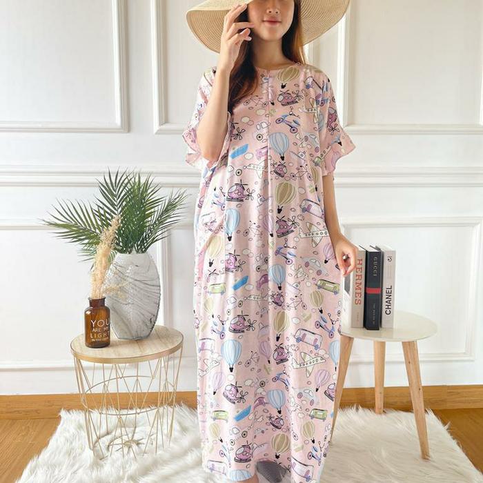 Gambar Daster Jumbo Busui Ld 130/ Daster Lengan dan Bawah Rempel/ Daster - F dari haziqahmadstore undefined Tokopedia