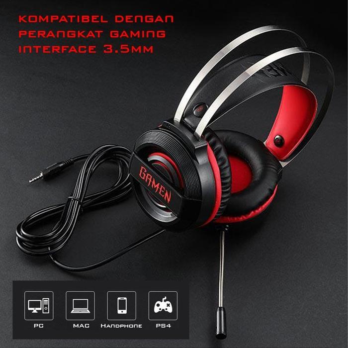 Gambar Headset Gaming noise cancelling GH1000 GAMEN Black dari STONES ACC 89A undefined Tokopedia