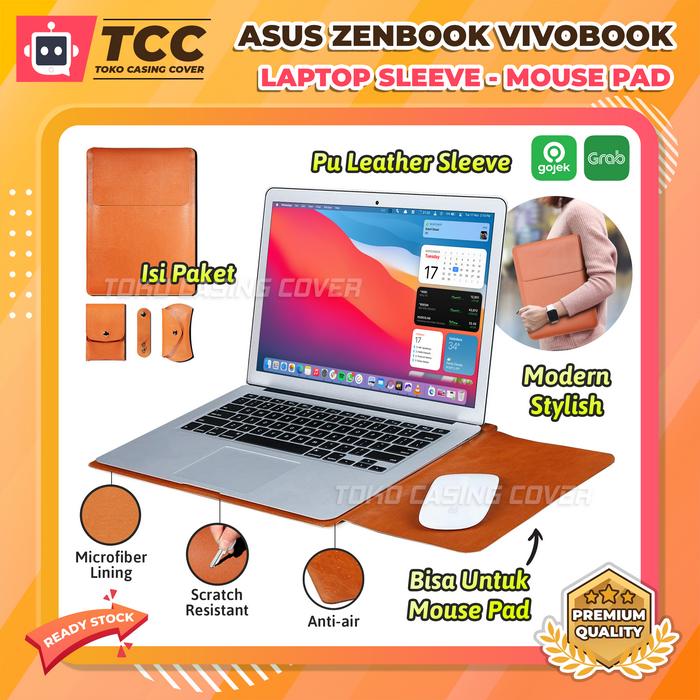 Jual Asus ZenBook VivoBook 13 14 15 Tas Laptop Sleeve Kulit PU
