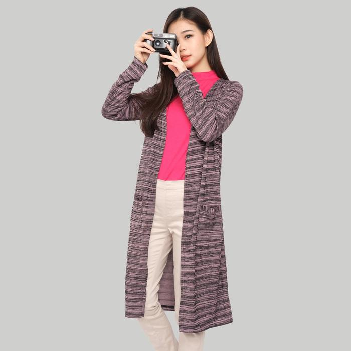 Gambar Monellina CRFELY Cardigan Panjang Rajut XXL Jumbo Wanita - Ungu, L dari Monellina Fashion undefined Tokopedia