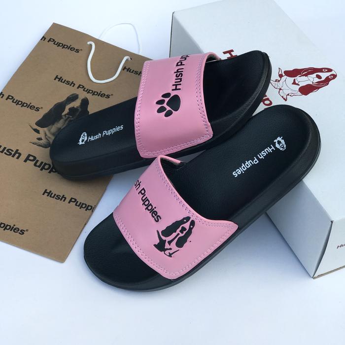 Gambar SANDAL HUSH PUPPIES WANITA TERBARU ORIGINAL PREMIUM VARIAN PINK - Pink Black logo, 39 dari HNF STORE.11 undefined Tokopedia