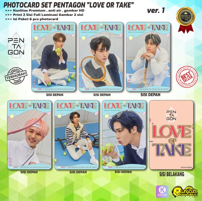 Jual PHOTOCARD SET KPOP PREMIUM PENTAGON LOVE OR TAKE