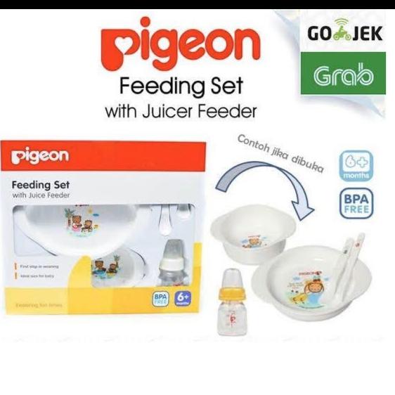 Gambar Pigeon Feeding Set with Juicer feeder/Piring Mangkok Pigeon Set - with juicer dari kericva babyandkids undefined Tokopedia