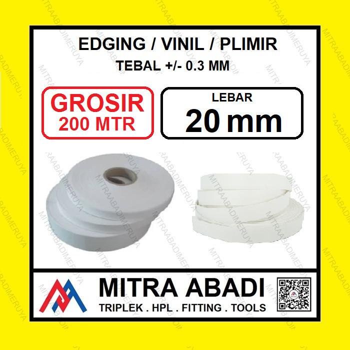 Gambar Grosir Roll 200m Edging Putih Vynil Plimir Vinil Putih Dop - 2 cm dari Mitra Abadi Cisauk Cisauk undefined Tokopedia