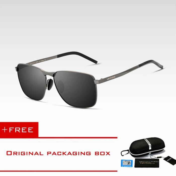 Gambar Kacamata Polarized Anti UV 400 Pria Wanita Veithdia 2462 - Grey, Tanpa Minus dari chobuy undefined Tokopedia