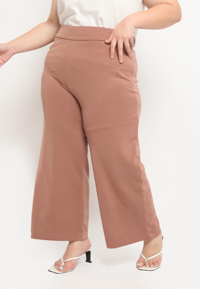 Gambar Xtramiles Plus Size Wide Pants Nola Milo - 40 dari xtramiles plus size fashion undefined Tokopedia