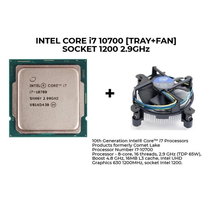 Promo Intel Core i7 10700 Tray+ Fan Core 16 Thread