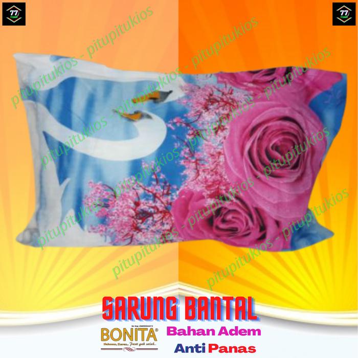 Gambar Bonita Sarung Bantal Tidur Kepala Bonita Motif Terbaru Lembut Murah - Biru Bunga Pink dari pitupitukios undefined Tokopedia