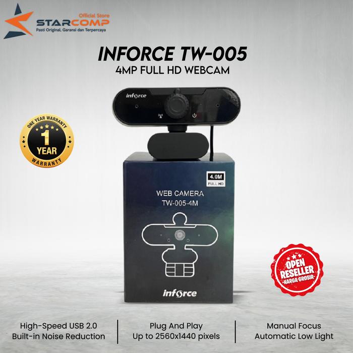 Gambar Webcam Inforce TW005 / TW-005 / TW 005 4MP Full HD dari Starcomp Origin undefined Tokopedia