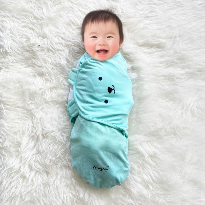 Gambar HELLO MYU Instant wrap / Bedong Instan Model Basic - Bear Mint dari Hello Myu undefined Tokopedia