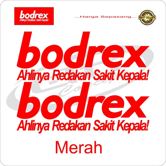 Gambar Sticker Stiker BODREX Viral Logo Hologram Motor Socoopy Vespa Mio Beat - Merah, 25cm dari Dn Concept undefined Tokopedia