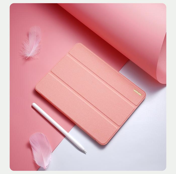Gambar Dux Ducis Case Compatible for iPad Mini 7 | iPad Mini 6 - DOMO Series Smart Folio Cover Casing - Merah Muda, iPad Mini 6 dari Gojali.id undefined Tokopedia