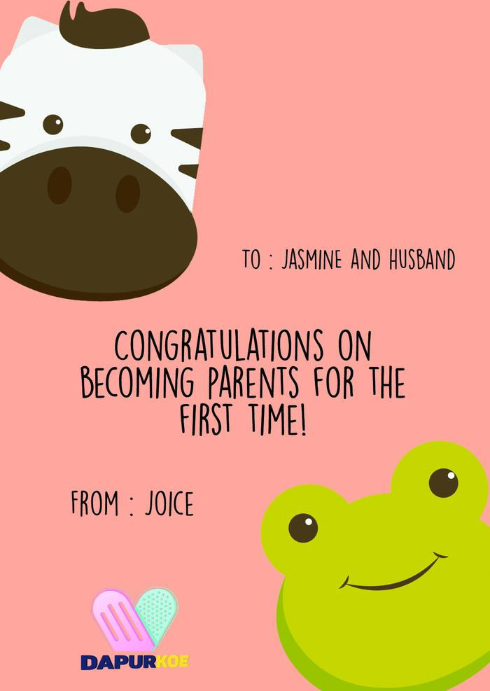 Gambar Kartu Ucapan Kelahiran Bayi Gift Card Greeting Card Baby Born - Motif A dari Dapurkoe5 undefined Tokopedia
