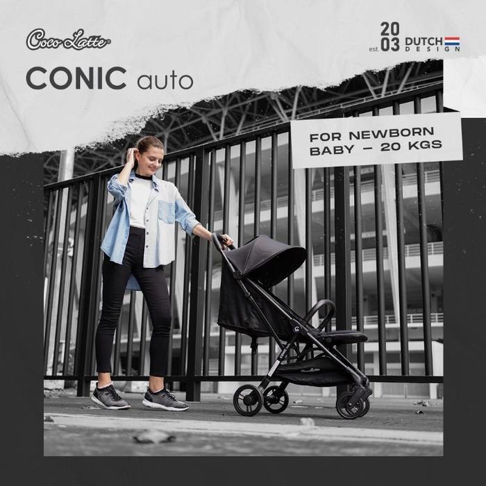 Gambar Makassar - Stroller Cabin Size Kereta Dorong Bayi Cocolatte Conic Auto - Black dari 9 Months undefined Tokopedia