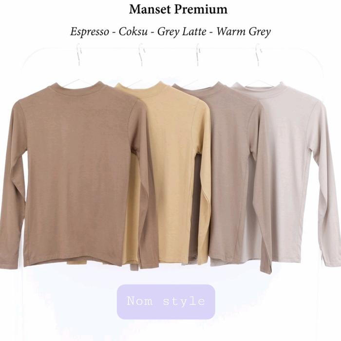 Gambar Manset Premium Basic Turtle Neck/Kaos Premium//Kaos manset/Manset Adem - Grey latte, Standar dari nomstye-id undefined Tokopedia