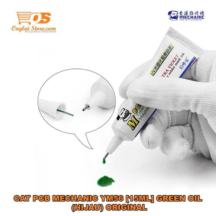 Gambar CAT PCB ULTRA VIOLET UV LEM JUMPER CAT JALUR SOLDER MECHANIC YM56 15ML - Hijau dari onglaistore undefined Tokopedia