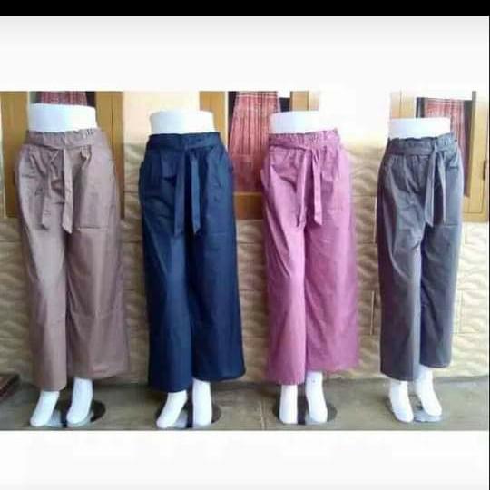 Gambar CELANA KULOT PANJANG POLOS DEWASA - Abu-abu, XL dari aufadarakhoiriolshop undefined Tokopedia