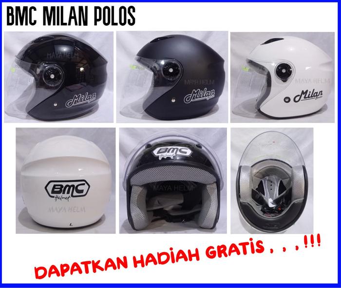 Gambar Helm BMC Milan Polos Solid Half Face Original - Hitam, L dari mayahelm undefined Tokopedia