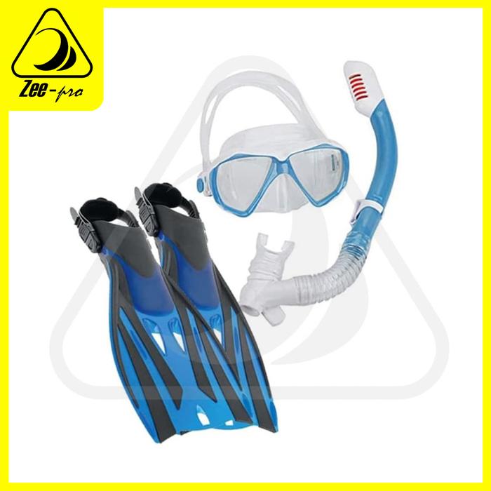 Gambar Snorkling set anak mask Snorkel dry kaki katak Selam Swimming Renang - Kuning dari Zeepro Bali undefined Tokopedia