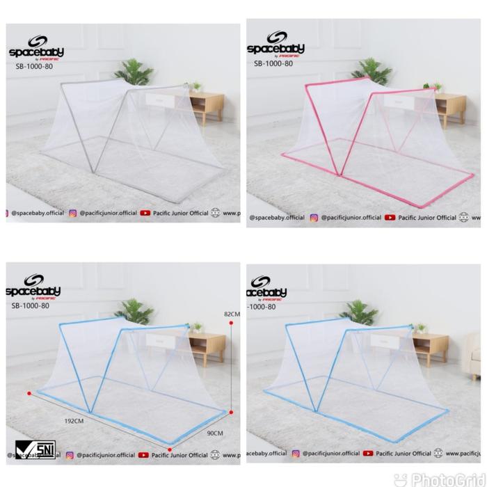 Gambar Spacebaby SB-1000-80 Baby Mosquito Net Kelambu Bayi Anti Nyam - Merah Muda dari RAIN BABY SHOPS undefined Tokopedia