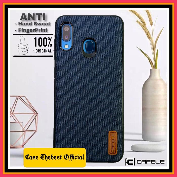 Gambar SAMSUNG GALAXY A20 A205 DENIM CAFELE ORIGINAL HARD CASE SILICONE JEANS - Biru dari Case Thebest undefined Tokopedia