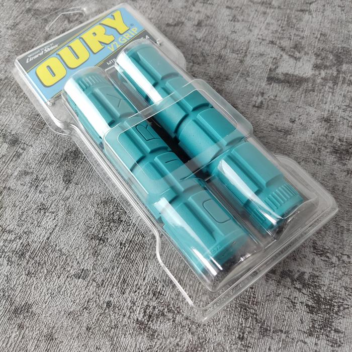 Gambar Oury Hand Grip V1 Brown V2 Teal Purple Pink Sepeda Gunung Fixie Lipat - Teal dari Speeda Store undefined Tokopedia