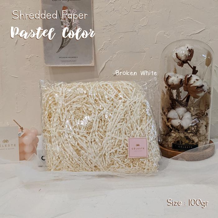 Gambar Kertas Cacah | Kertas Shredded | Shredded Paper untuk Packing Hampers - broken white dari Celeste Florist undefined Tokopedia