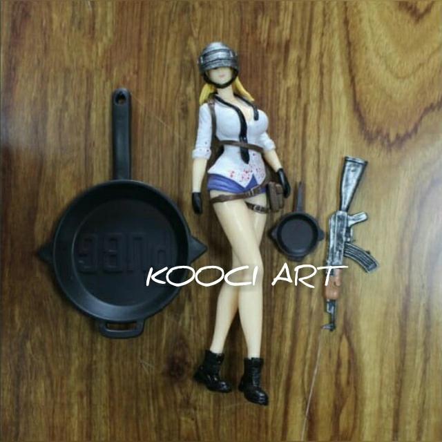 Gambar Cake topper PUBG besar tinggi 18cm/hiasan kue/pajangan/miniatur PUBG - perempuan dari kooci balloon undefined Tokopedia