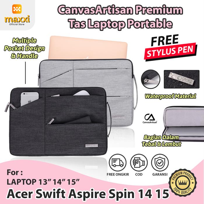 Gambar Acer Swift Aspire Spin 13 14 15 Tas Sleeve Pouch Case Laptop Bag Kerja - Hitam, 13 inch dari Maxxi Store_NEW undefined Tokopedia