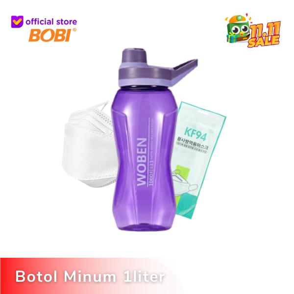 Gambar Botol Minum 1 liter- Botol Minum BPA FREE - Ungu dari BOBI SHOP undefined Tokopedia