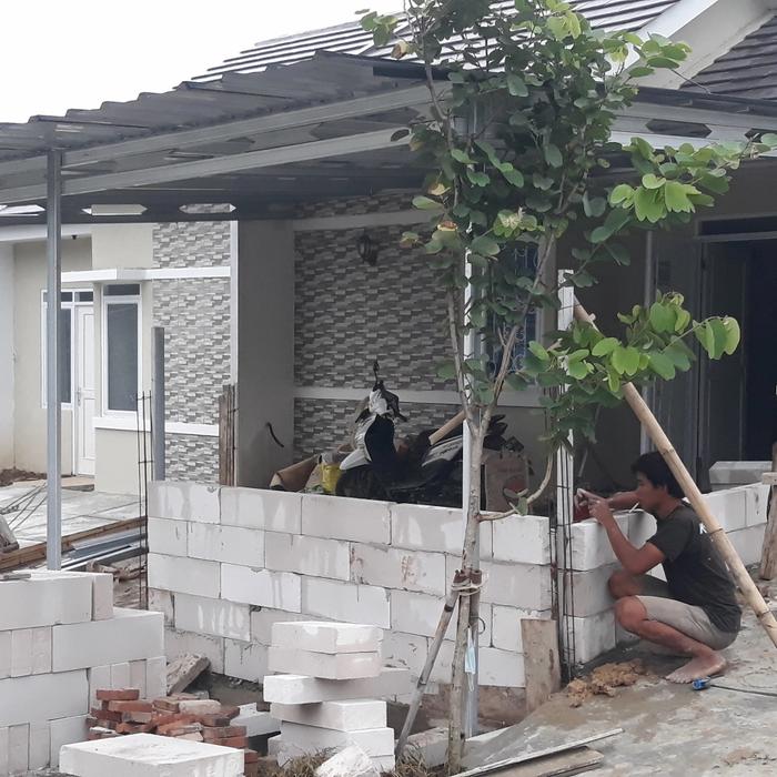 Gambar pagar tembok bata hebel dari Bengkellaskembarjaya undefined Tokopedia