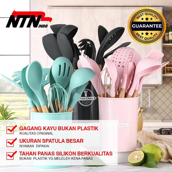 Gambar Sillicone Utensil Set 11 Pcs Peralatan Masak Baking Sutil Spatula - Ungu dari LaNatuna undefined Tokopedia