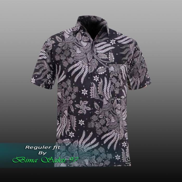 Gambar Hem Batik pria Trlaris kemeja pria lengan pendek - MANGGAR ABU, M dari Bimasakti_NEW undefined Tokopedia