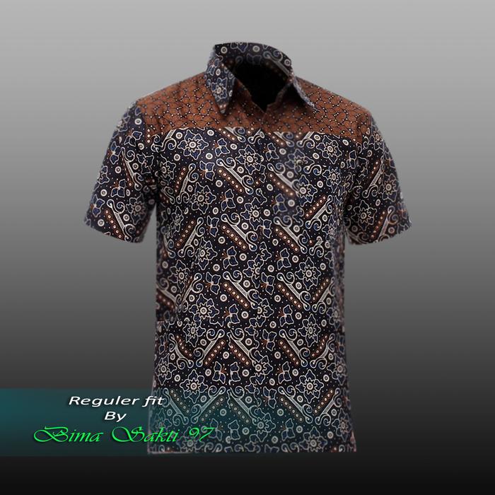 Gambar kemeja batik pria Dewi sri lengan pendek hem batik - HEM  HT, M dari Bimasakti_NEW undefined Tokopedia